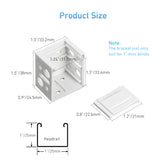 Window Blinds Headrail Holder Bracket,Mini Blind Brackets for Blinds with 1"(25mm)Wide slats-4pcs(White )